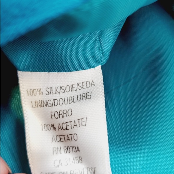 BCBGMAXAZRIA SILK FRINGE PANEL MAXI DRESS - Picture 4 of 4